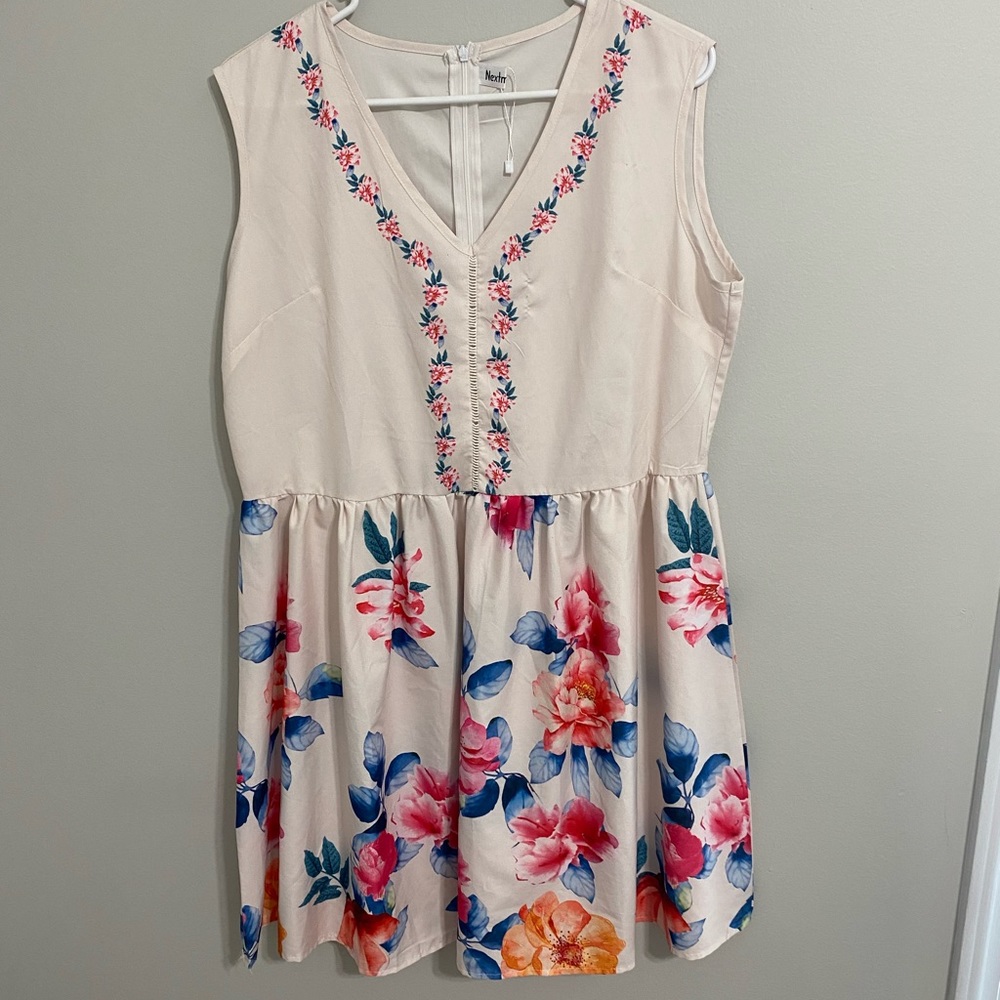 Silky Floral Dress -new